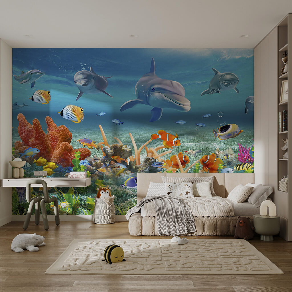 Delfines sobre el coral — interior 7