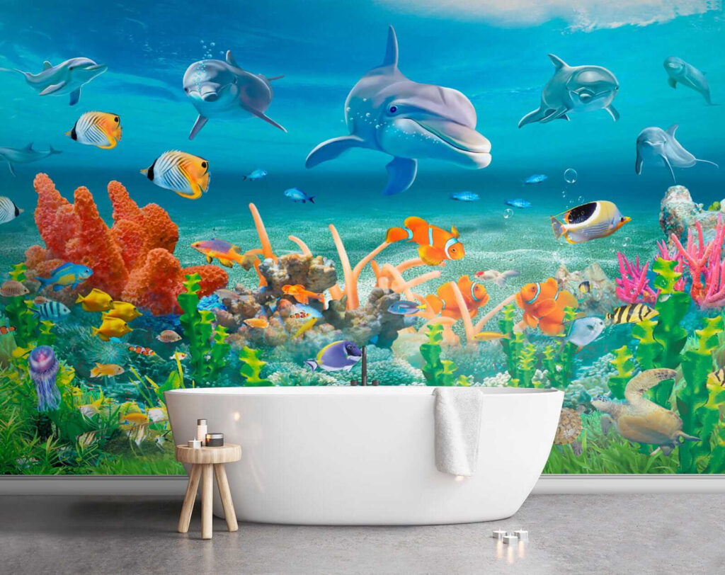 Delfines sobre el coral — interior 5
