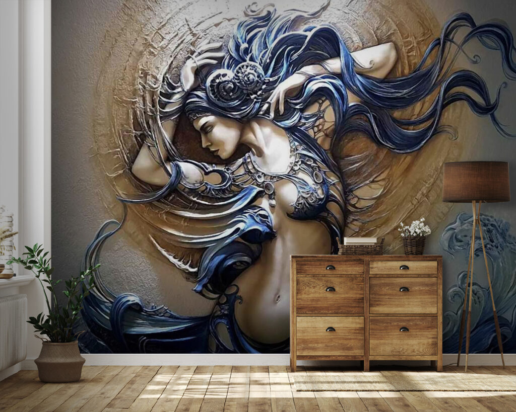 Mujer con rizos ondulados — interior 1