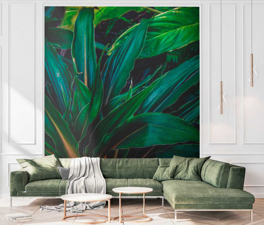 Hojas verde oscuro — interior 7