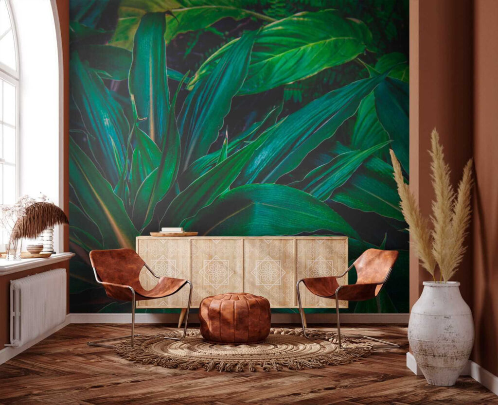 Hojas verde oscuro — interior 8