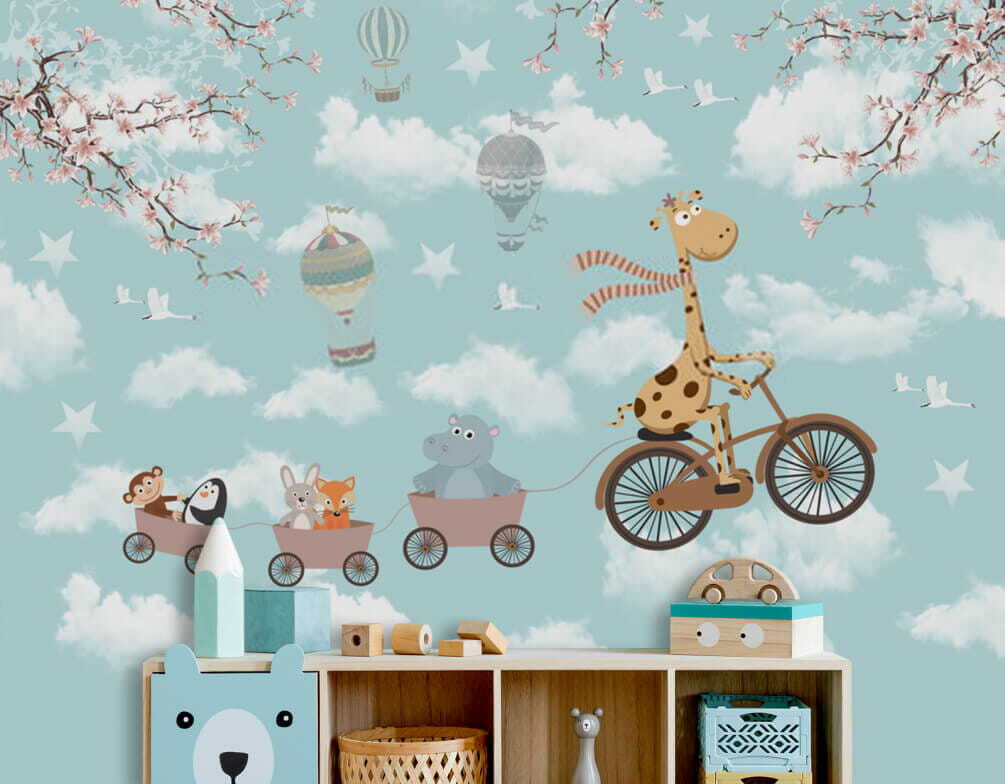 Jirafa en bici — interior 1