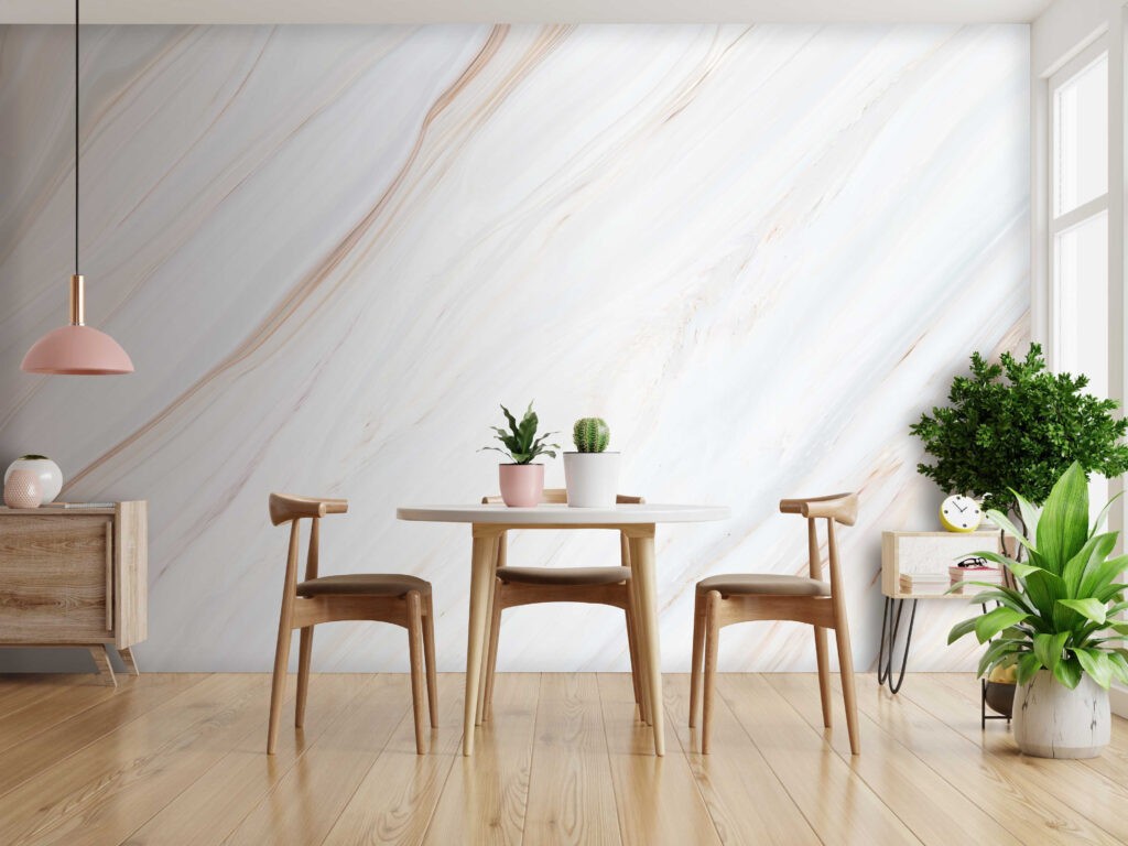Vetas sobre blanco en un interior