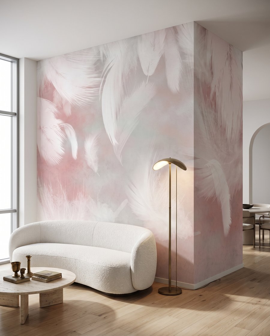 Plumas rosas que caen — interior 5
