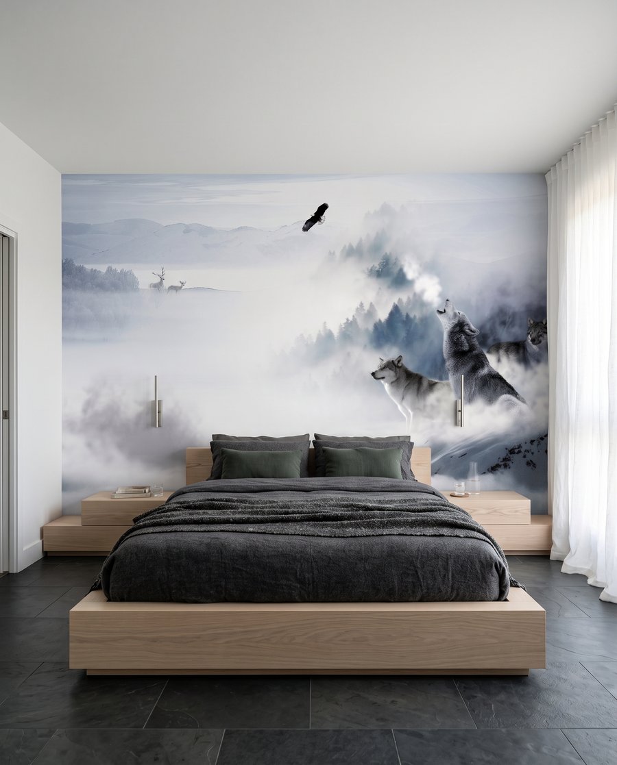 Lobos sobre la nieve — interior 2