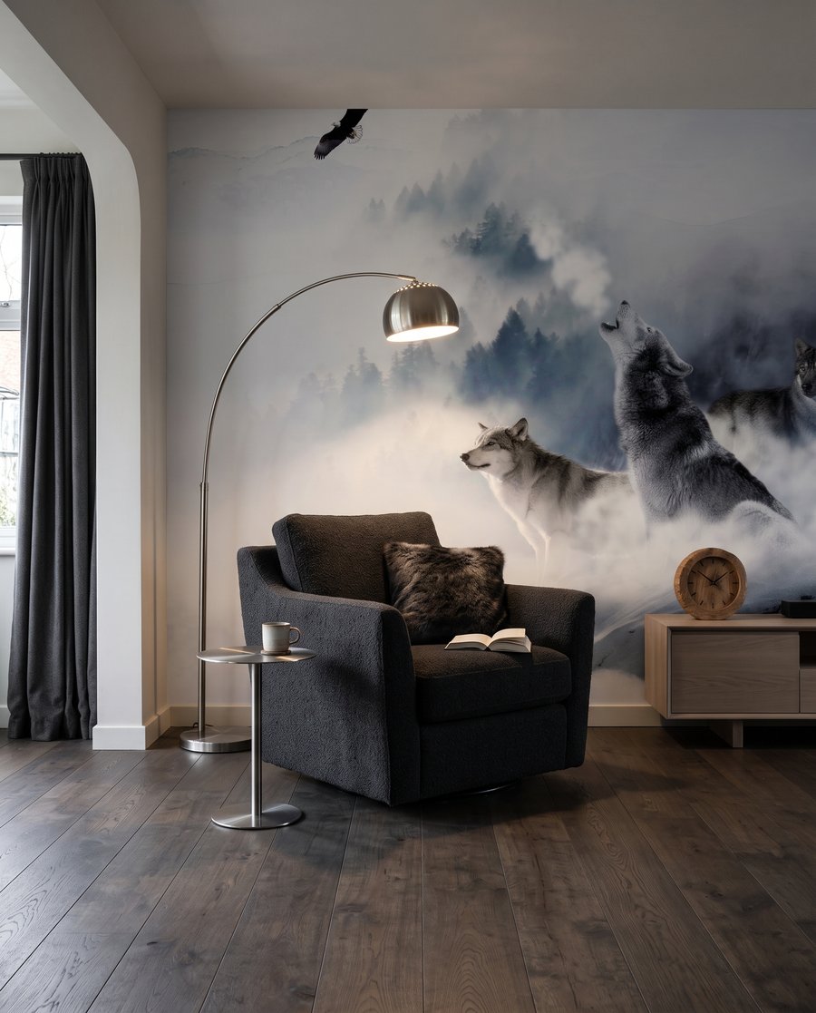 Lobos sobre la nieve — interior 3