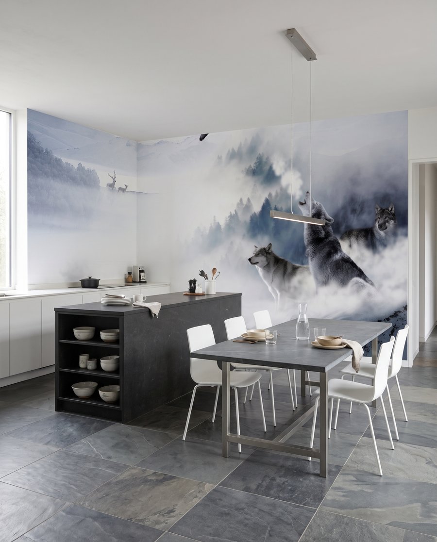 Lobos sobre la nieve — interior 6