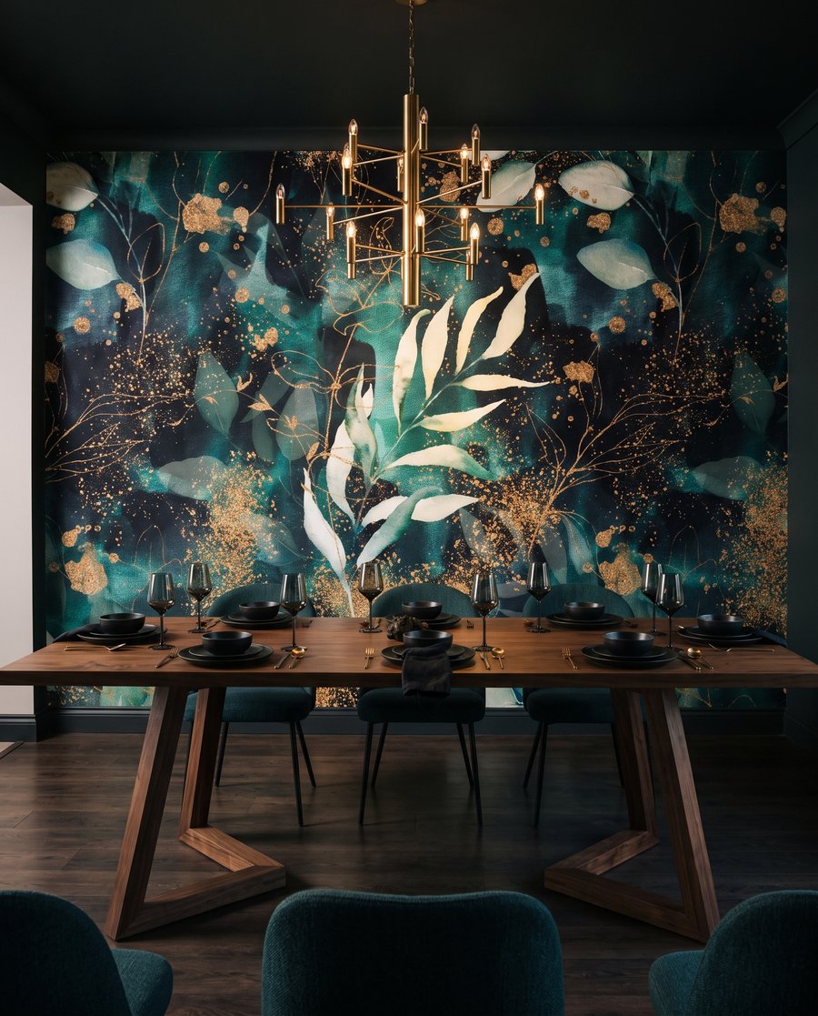 Hojas en verde nocturno — interior 7