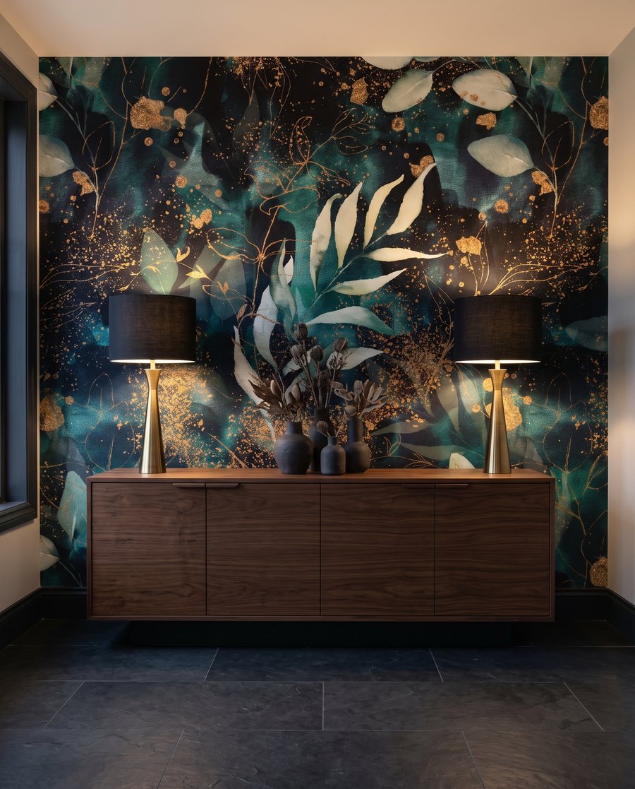 Hojas en verde nocturno — interior 8
