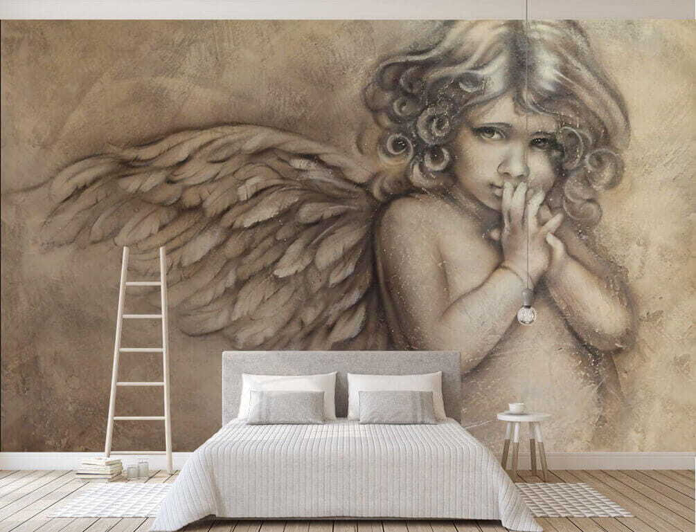 Angelito en carboncillo antiguo — interior 1
