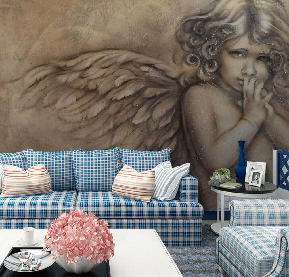 Angelito en carboncillo antiguo — interior 3