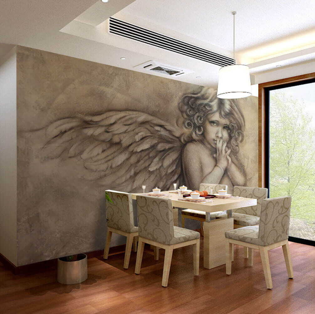 Angelito en carboncillo antiguo — interior 4