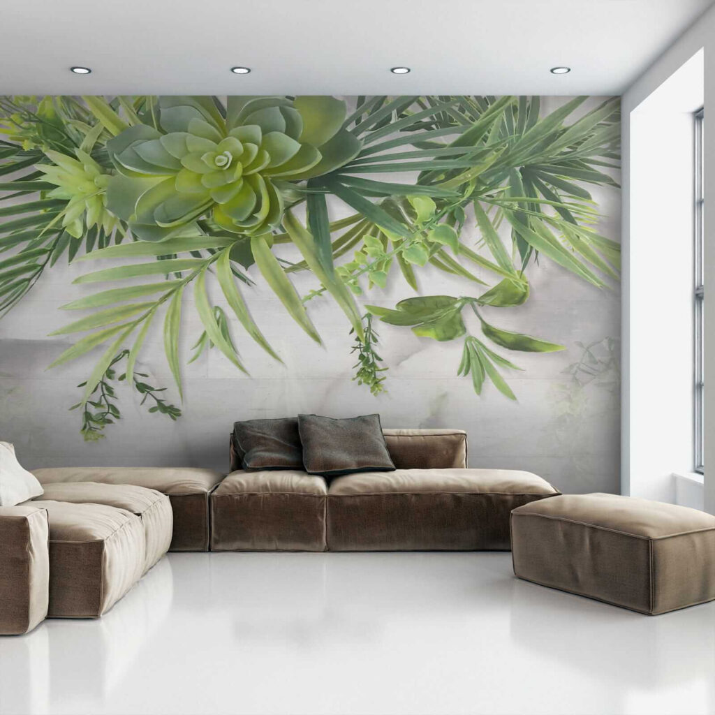 Suculentas y hojas colgantes — interior 8