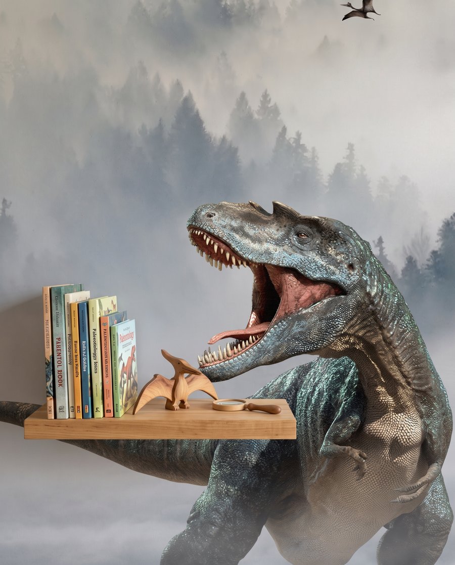 Dinosaurios en la niebla — detalle