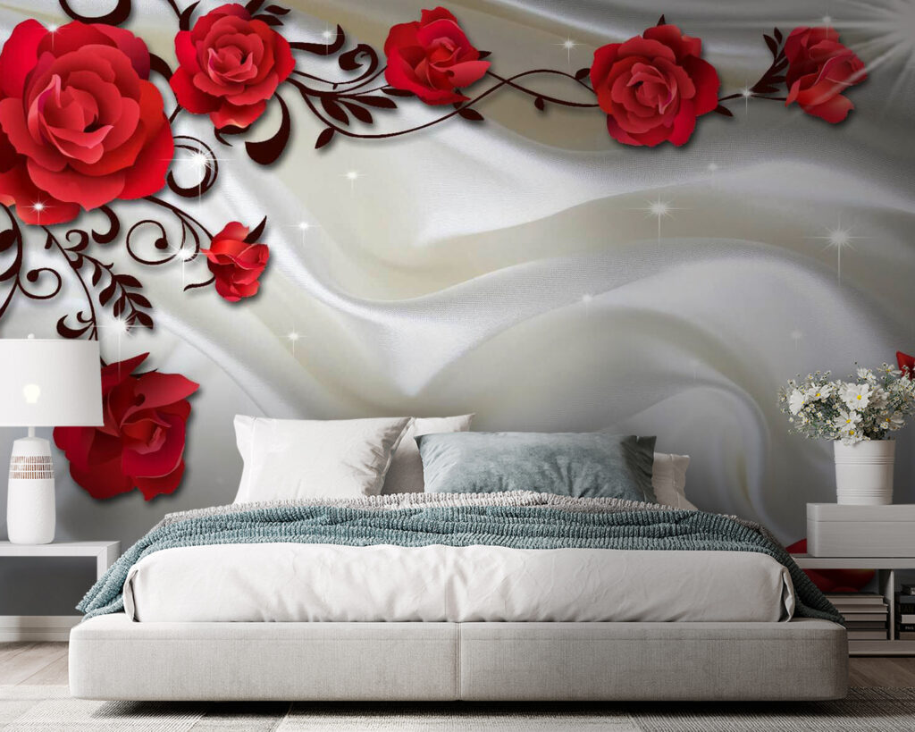 Rosas rojas y pliegues — interior 1