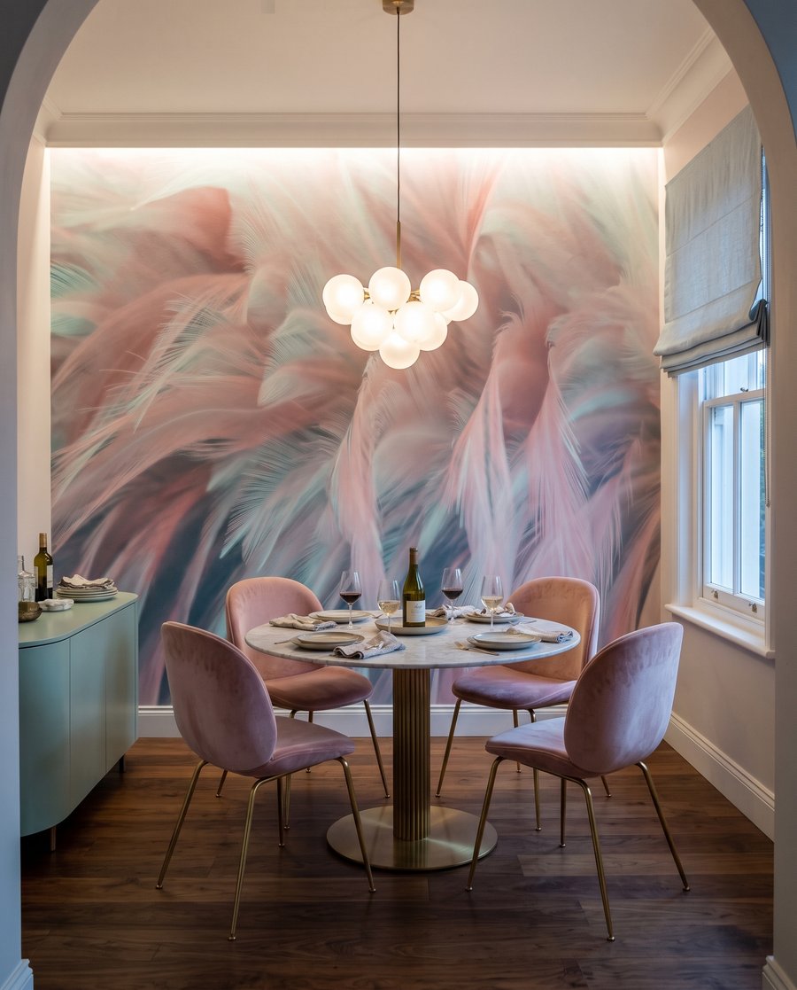 Plumas rosas y turquesas — interior 6