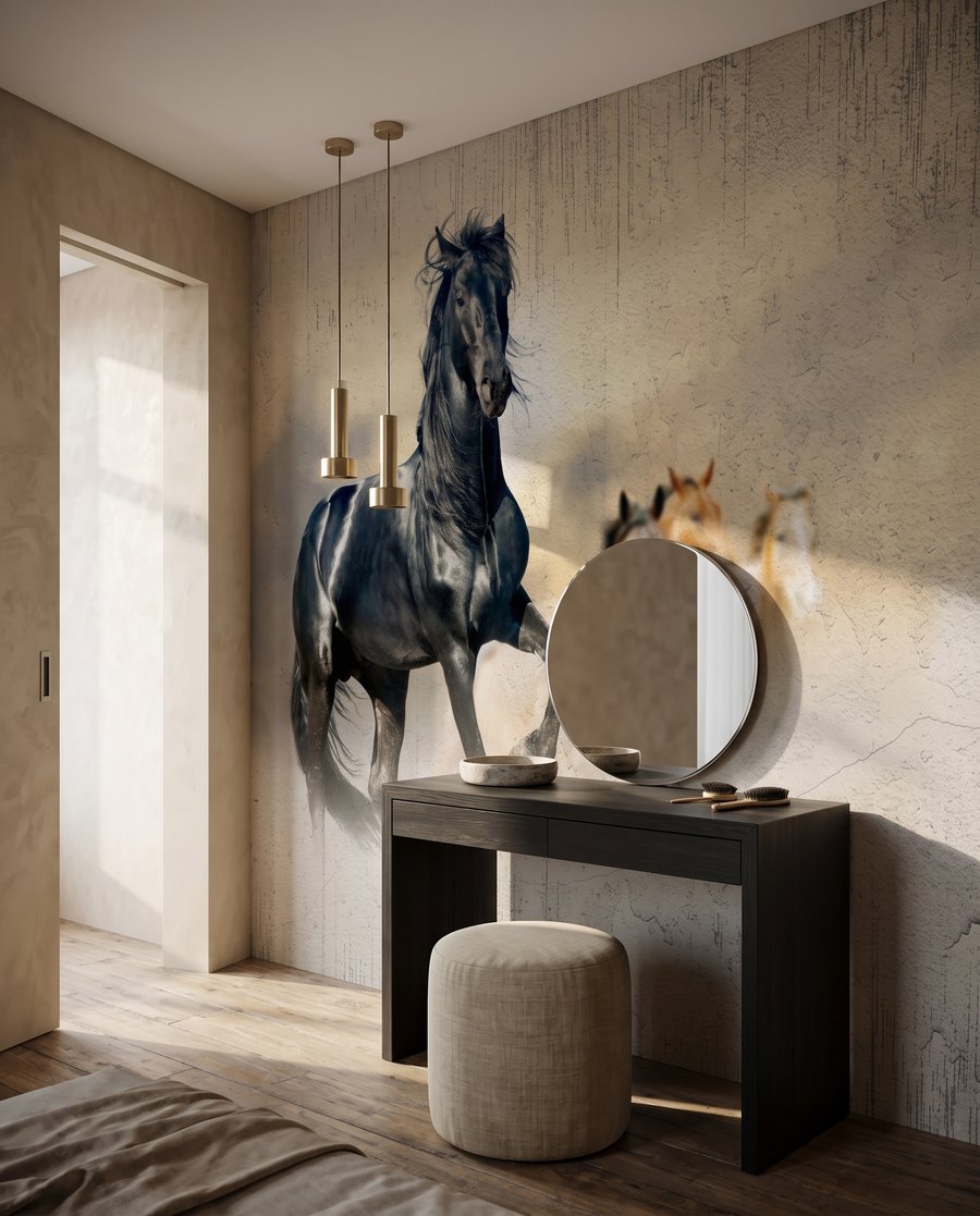 Caballos en la luz — interior 2