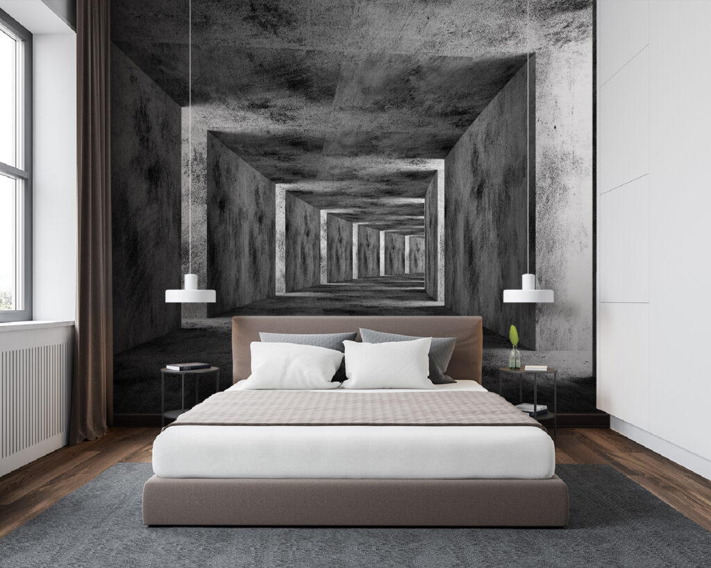Pasillo cuadrado en gris — interior 2