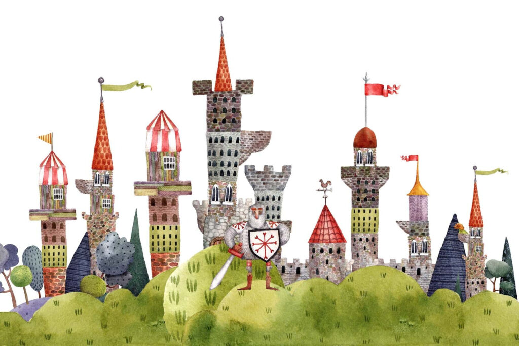 Castillitos en colinas — diseño completo
