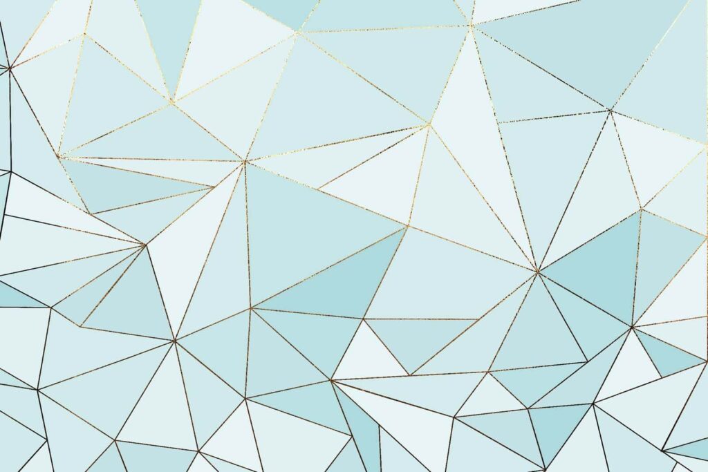 Líneas doradas sobre azul — diseño completo