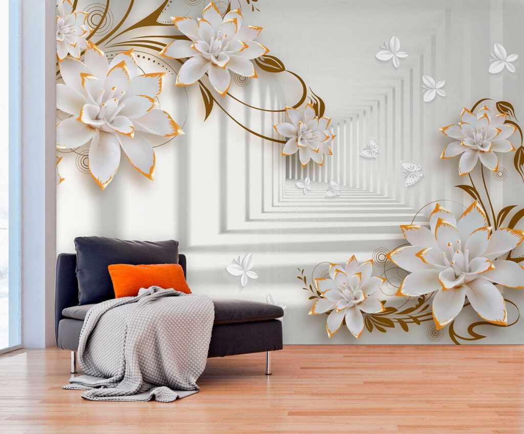 Flores en un pasillo — interior 1