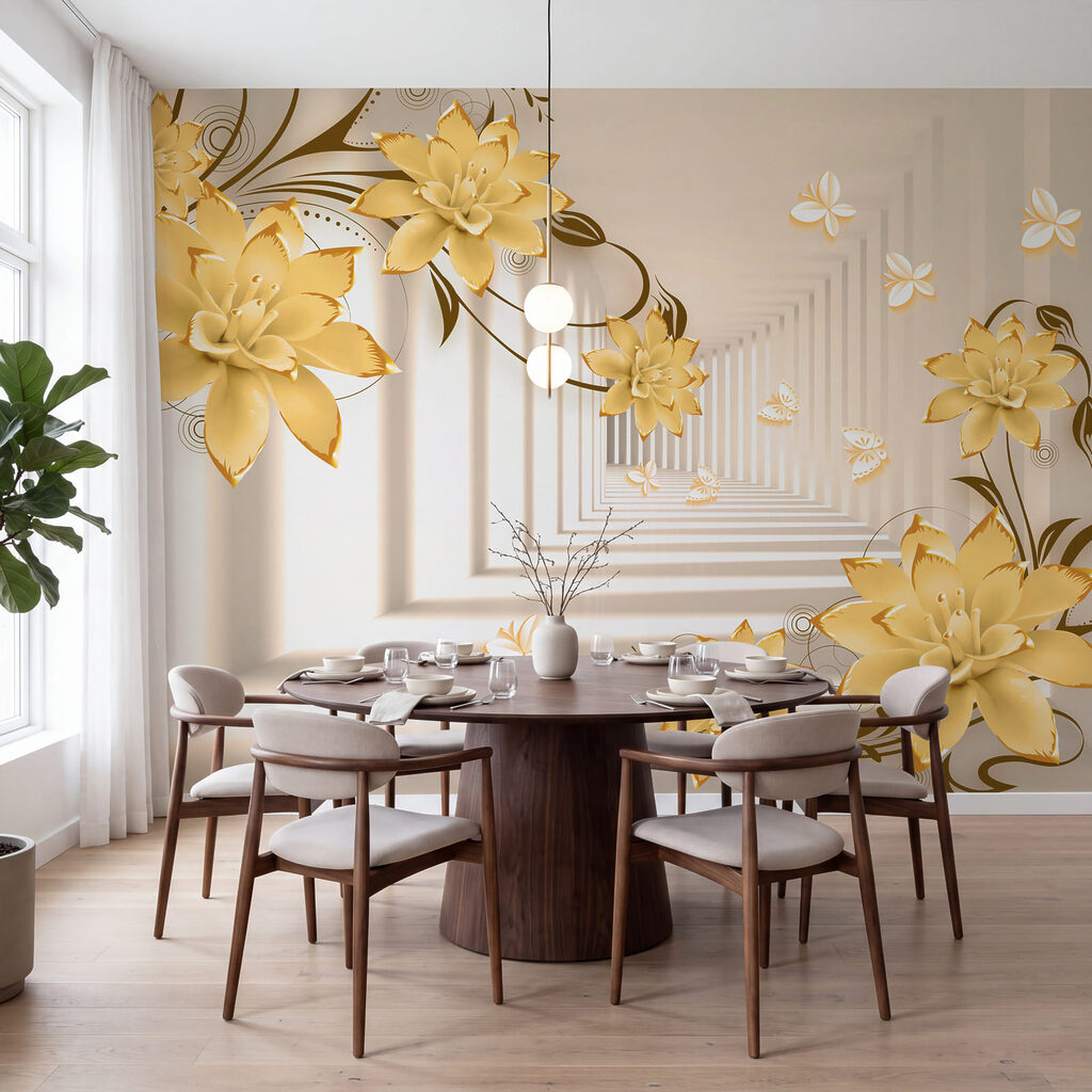 Flores en un pasillo — interior 3