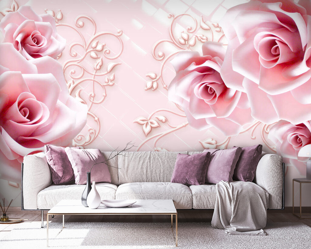 Rosas en tonos rosados — interior 3