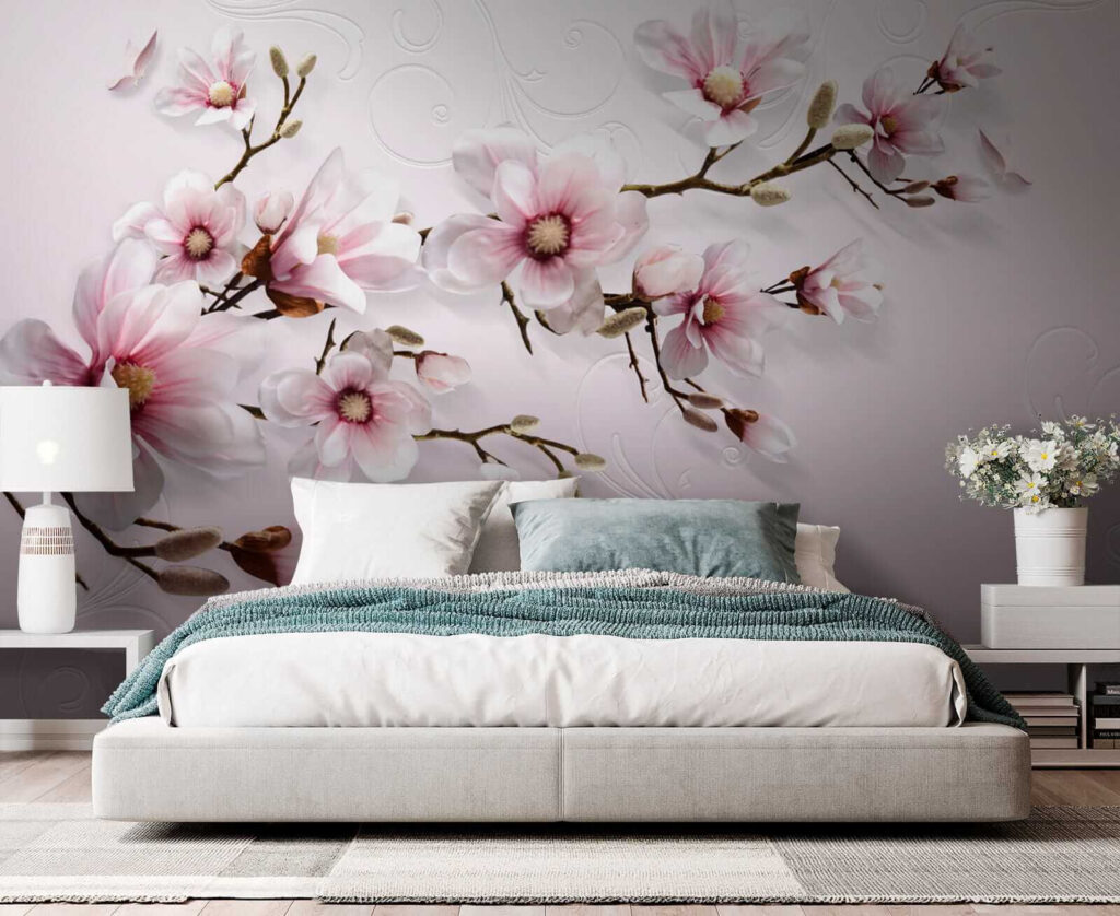 Magnolia sobre rosa suave — interior 2