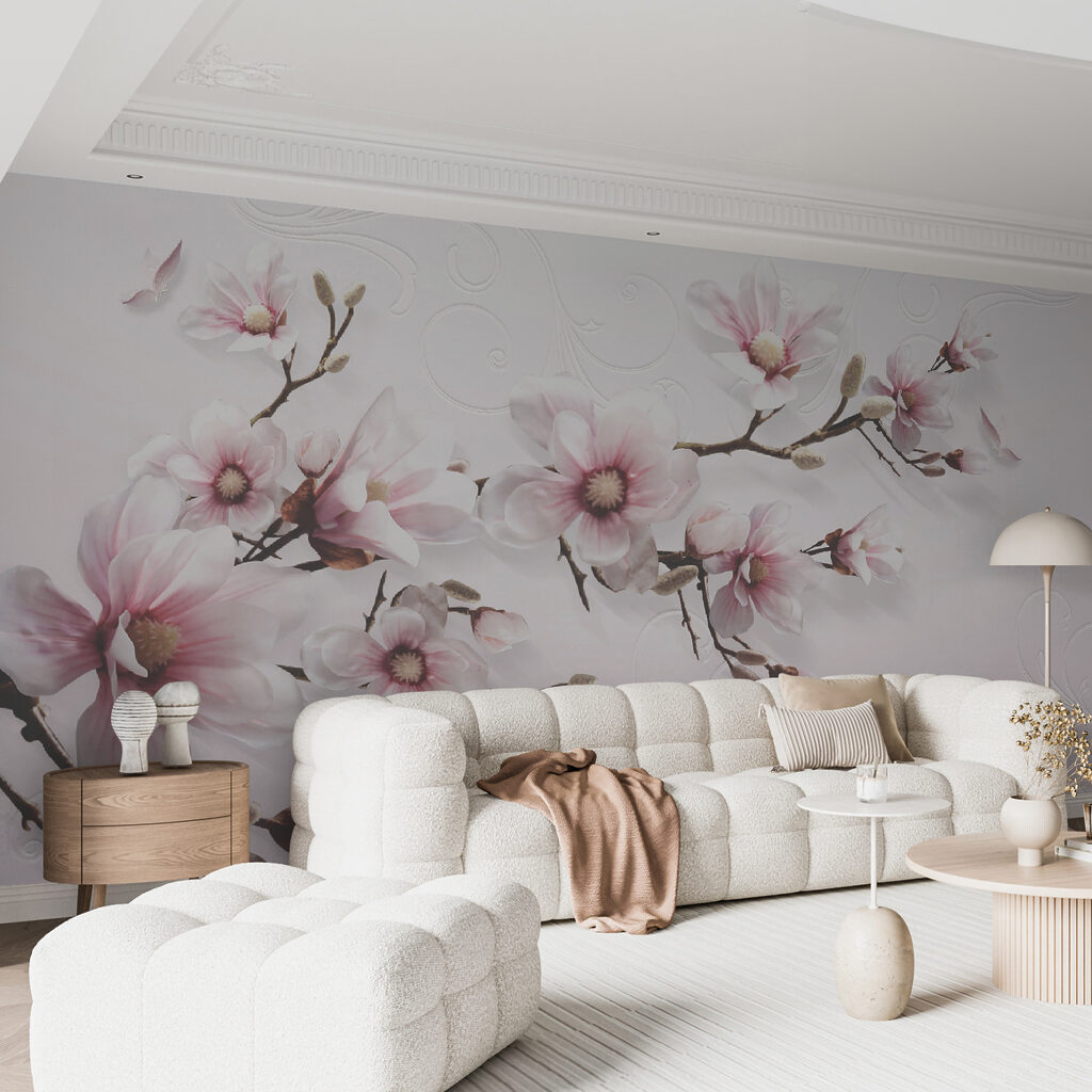 Magnolia sobre rosa suave — interior 10