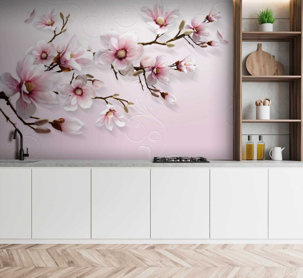 Magnolia sobre rosa suave — interior 8