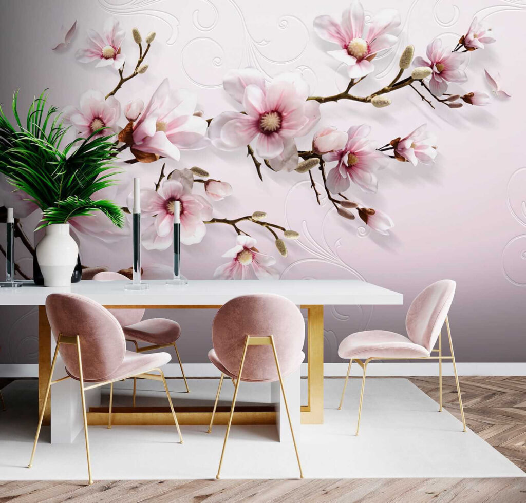 Magnolia sobre rosa suave — interior 9