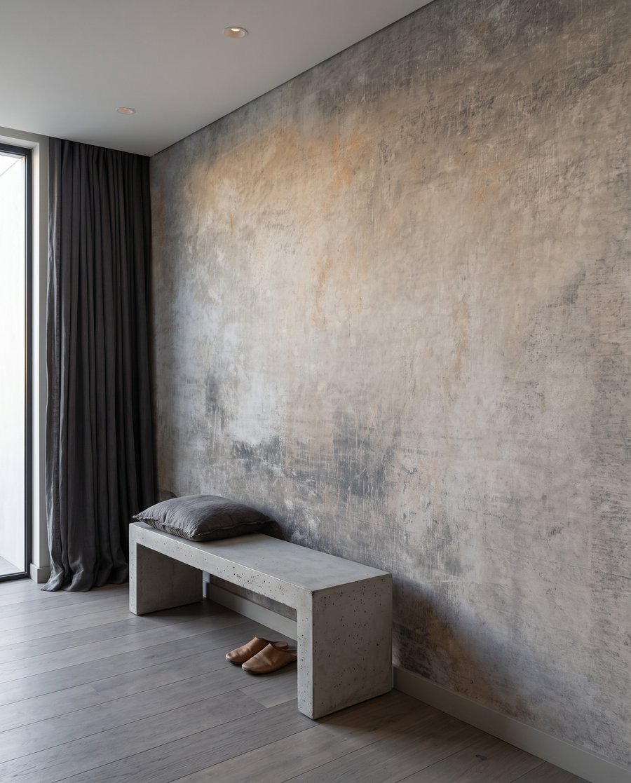 Pintura desgastada en nubes — interior 1
