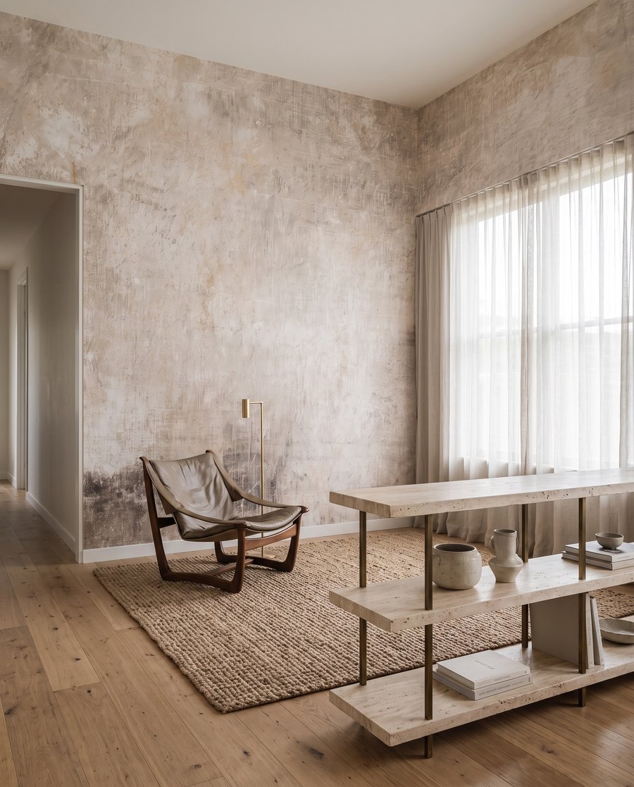 Pintura desgastada en nubes — interior 6