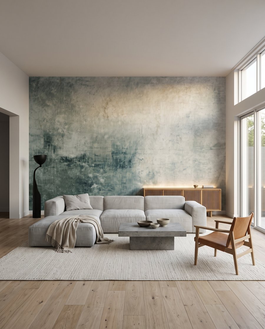 Pintura desgastada en nubes — interior 3