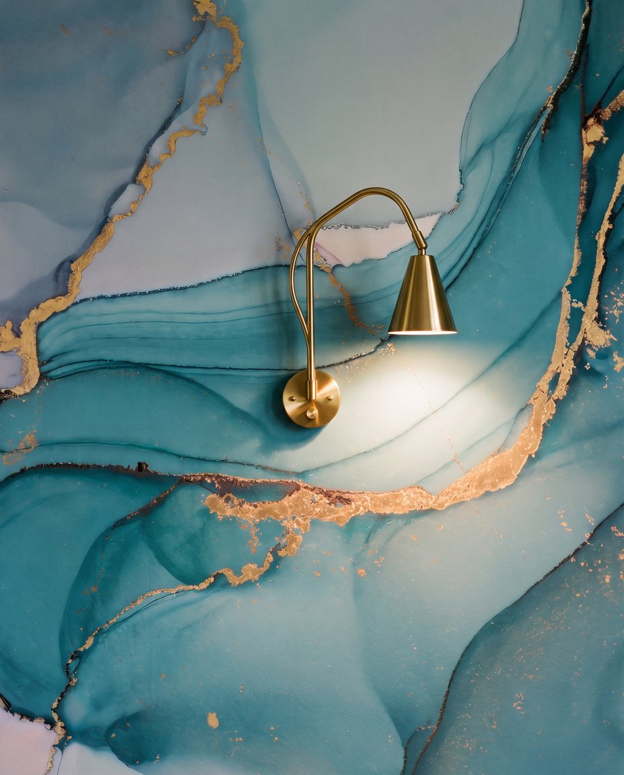 Charcos azules y dorados — detalle