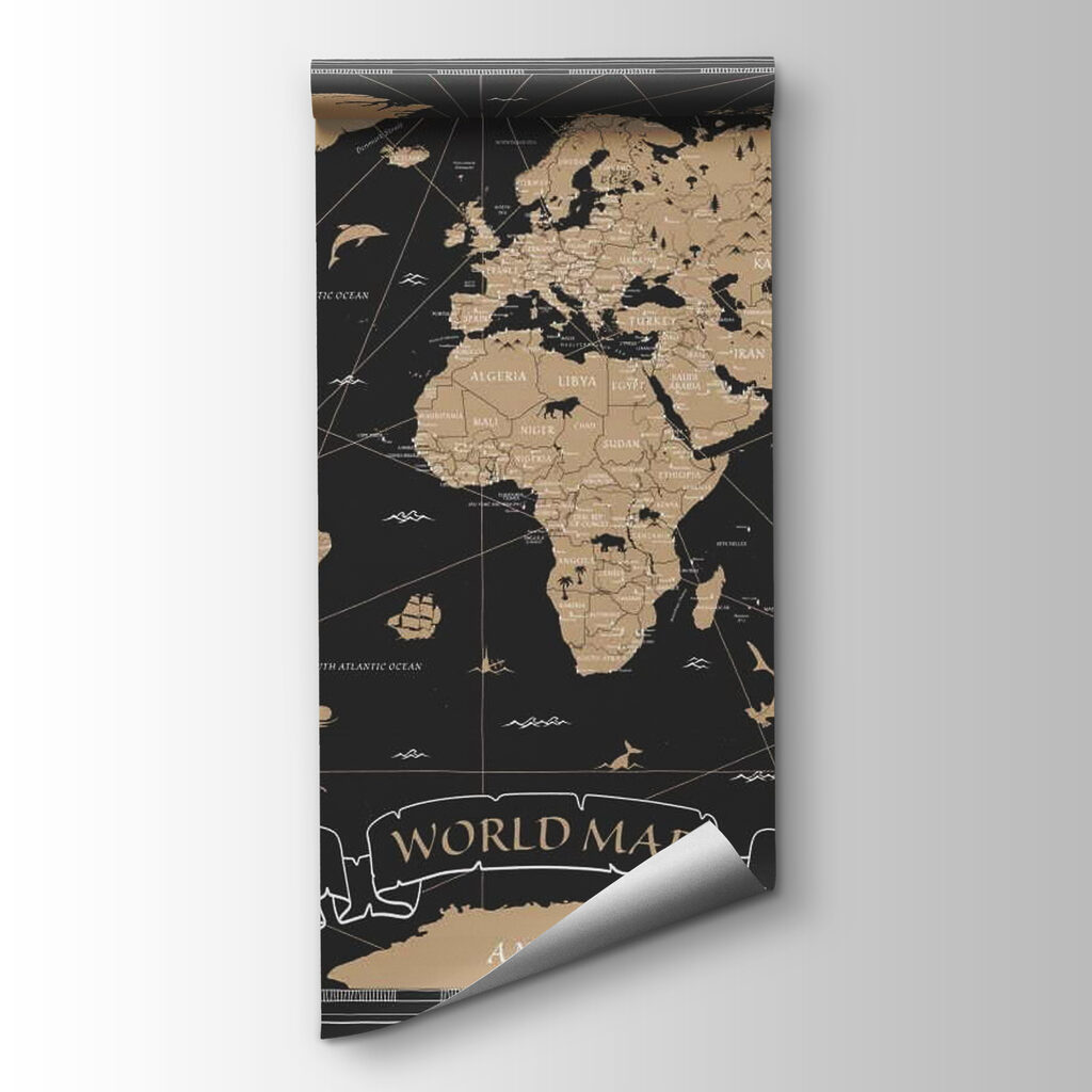 Mapa mundial color arena — vista del producto