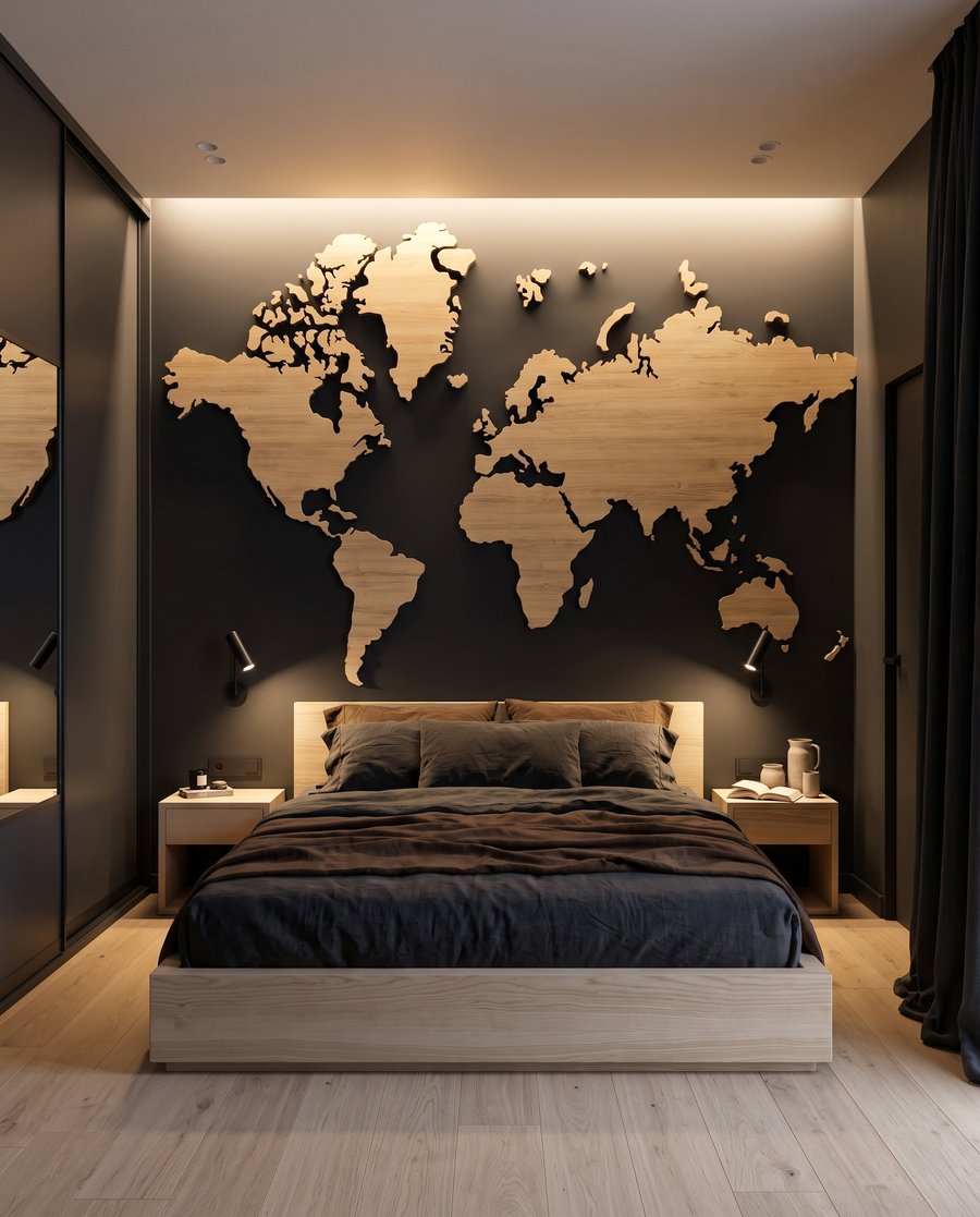 Mapa mundial con vetas — interior 2