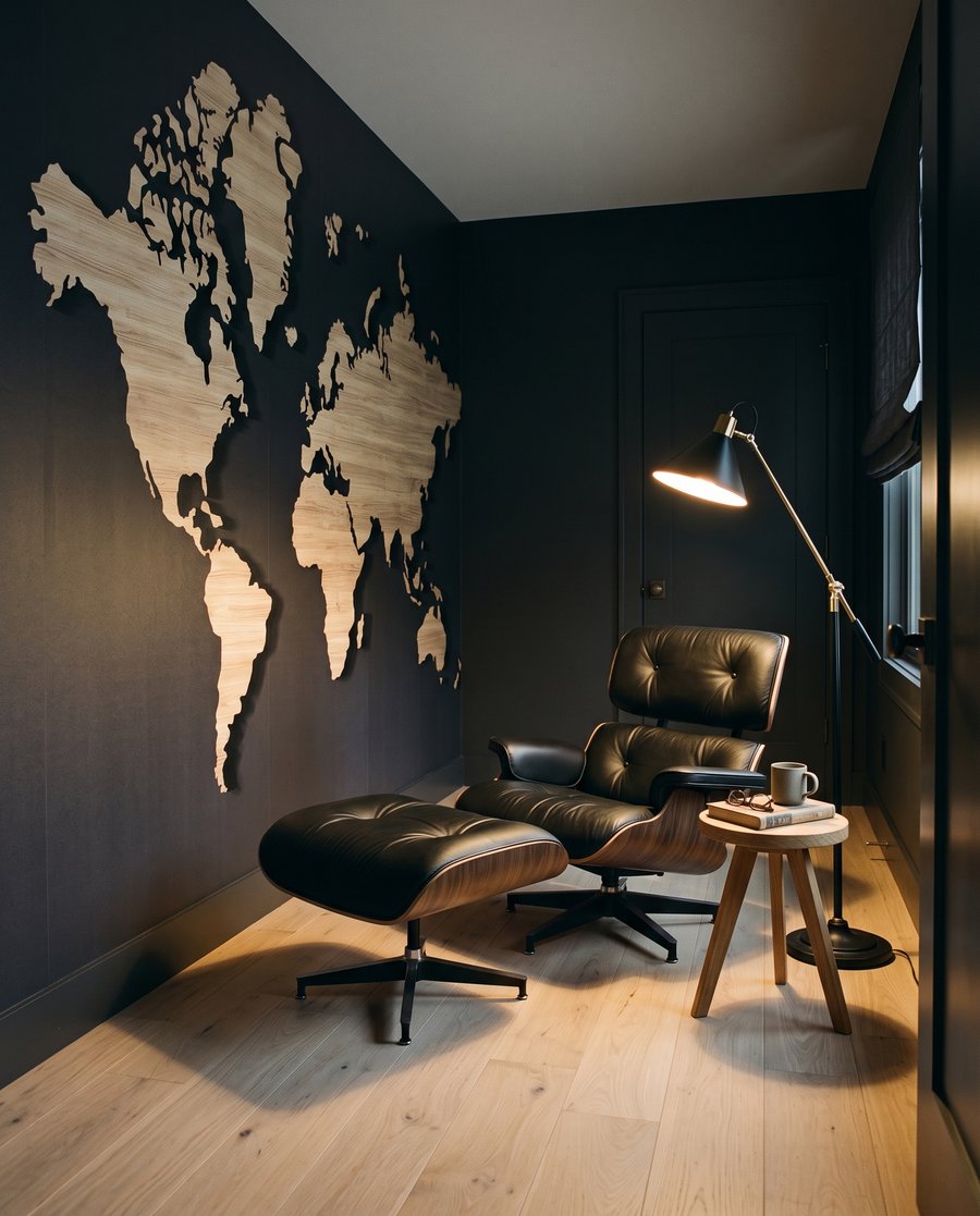 Mapa mundial con vetas — interior 3