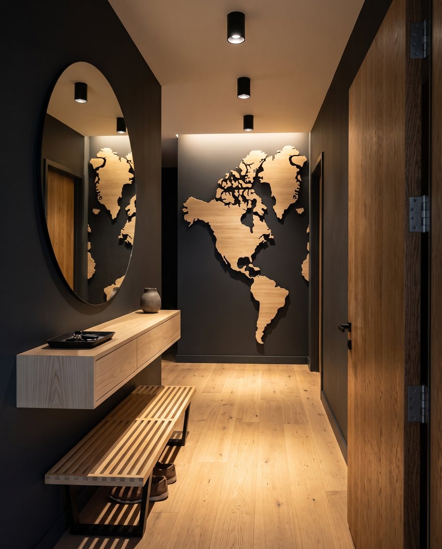 Mapa mundial con vetas — interior 4