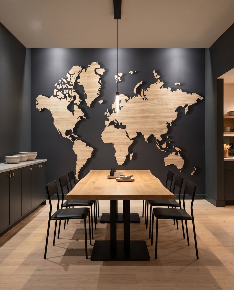 Mapa mundial con vetas — interior 5