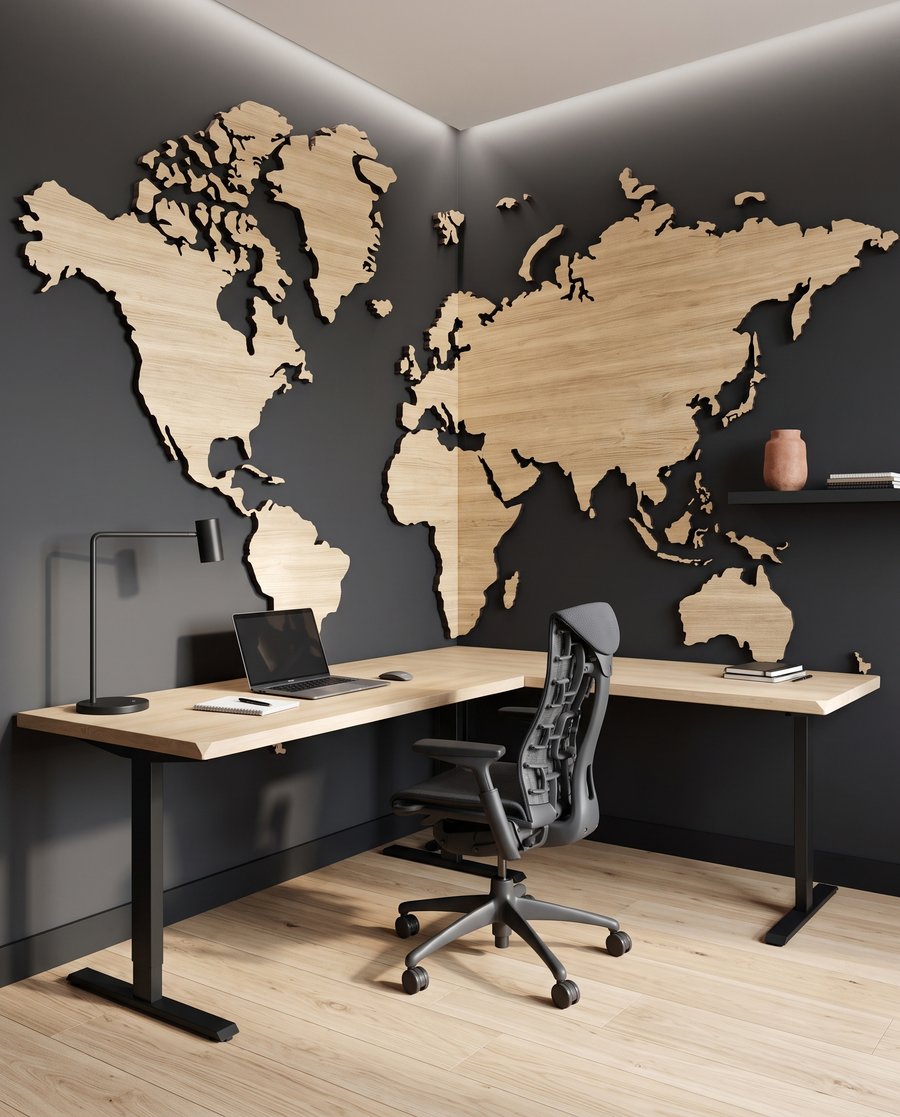 Mapa mundial con vetas — interior 6