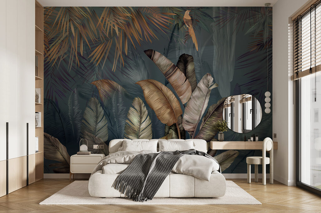 Hojas tropicales y aves — interior 6