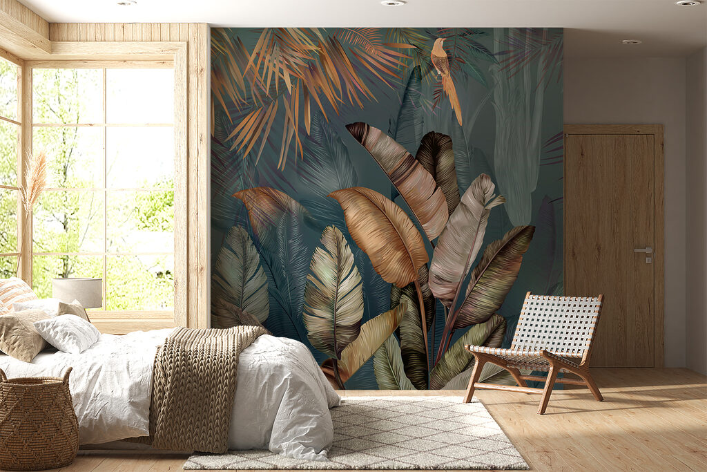 Hojas tropicales y aves — interior 5