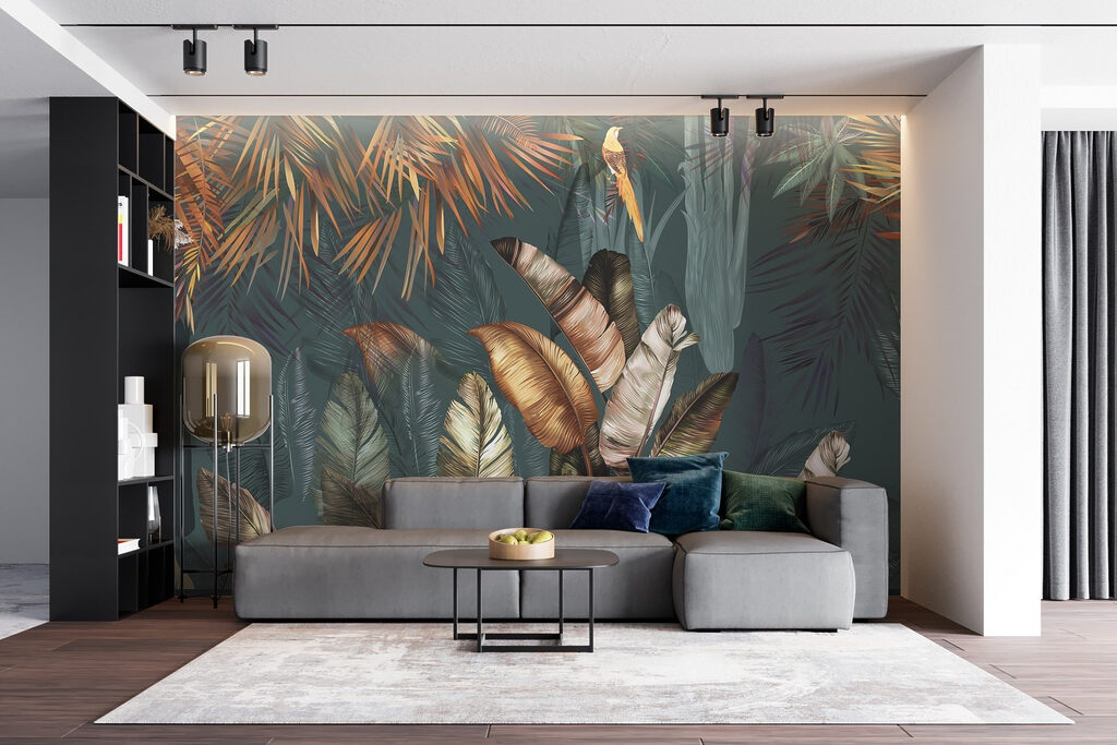 Hojas tropicales y aves — interior 7