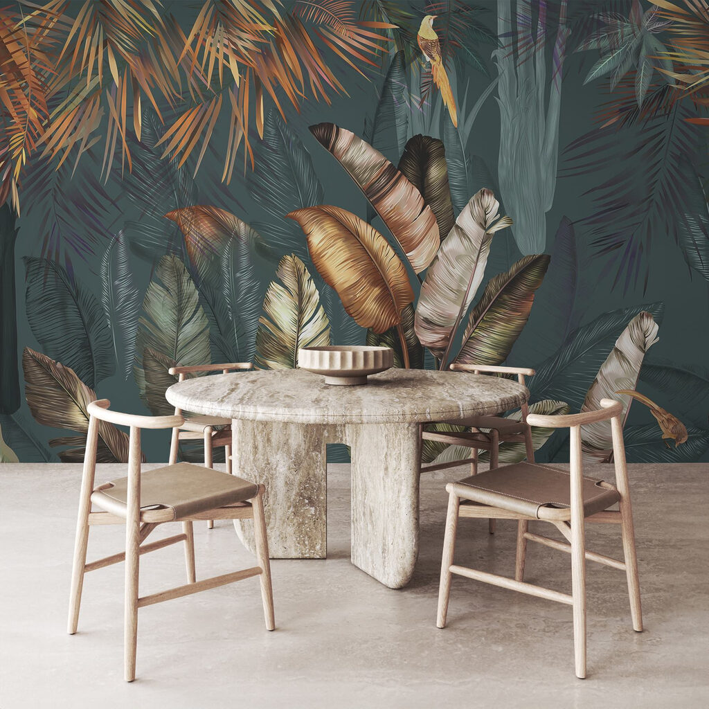 Hojas tropicales y aves — interior 9