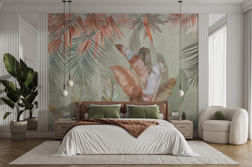 Hojas tropicales y aves — interior 5