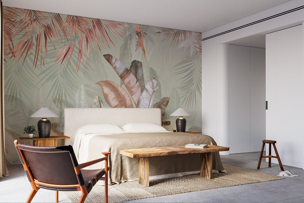 Hojas tropicales y aves — interior 6