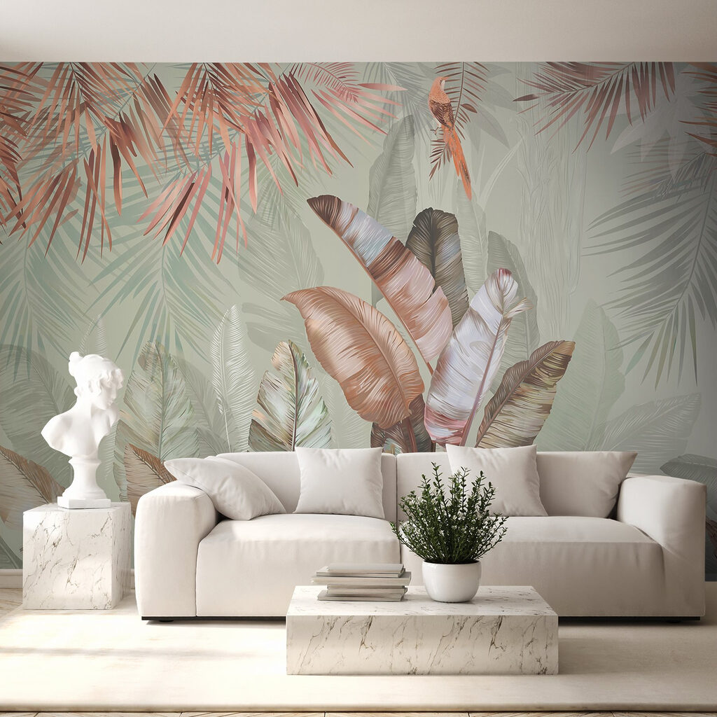 Hojas tropicales y aves — interior 8