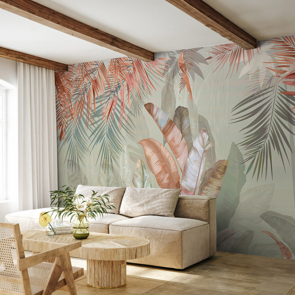 Hojas tropicales y aves — interior 7