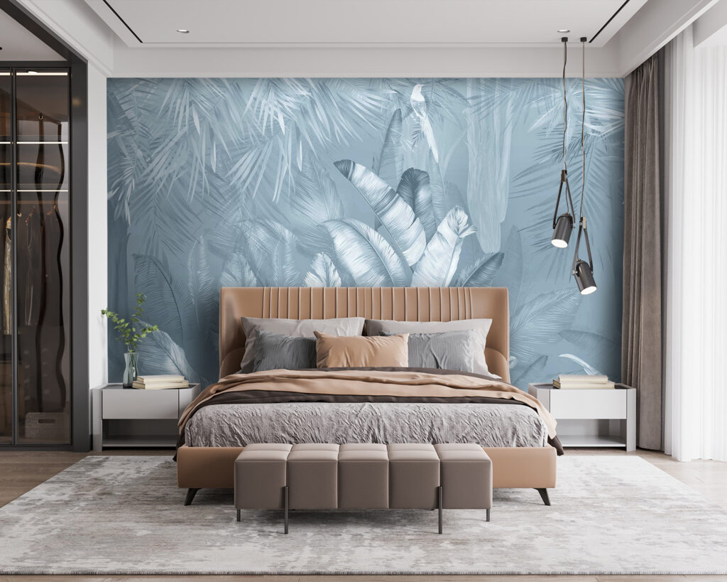 Hojas tropicales y aves — interior 2